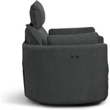 Soft Faux Leather Power Recliner With Adjustable Headrest Footrest - Omega Lifestyles