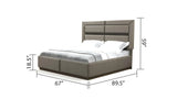 Modern Queen Platform Bed With LED Headboard Lighting - Omega Lifestyles