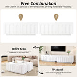 Elegant White MDF TV Stand And Coffee Table Set - Sleep Galleria
