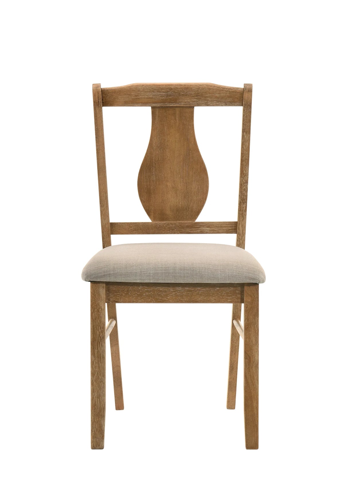 5PC Oak Finish Synthetic Wood Upholstered Dining Set - Omega Lifestyles