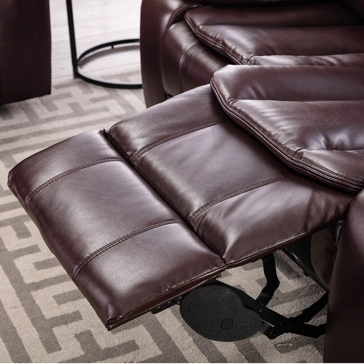 Leather Manual Reclining Sectional Sofa With Pillow Top Arms - Omega Lifestyles