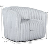 Mid-Century Modern Plush Fabric Swivel Chair - Omega Lifestyles