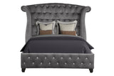 Crystal Tufted Upholstered Velvet Full Size Bed Frame - Omega Lifestyles