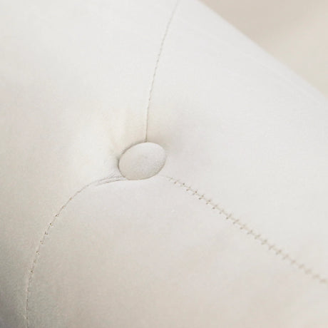 Beige Velvet Classic Storage Chaise Lounge Chair - Omega Lifestyles