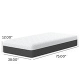 Twin Soft 12-Inch Pur Chill Cooling Memory Foam Mattress - Omega Lifestyles