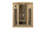 Low EMF Far Infrared Solid Wood Hemlock Sauna For 3 - Omega Lifestyles