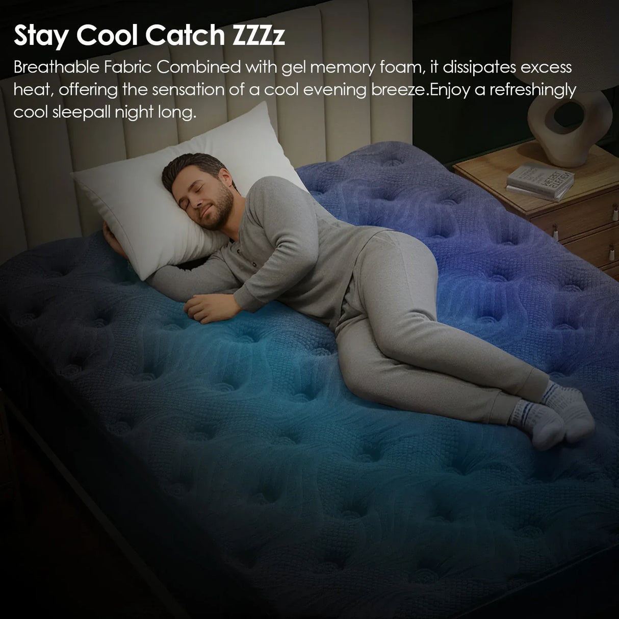 Medium 10-Inch Cooling Gel Hybrid Full Mattress - Omega Lifestyles