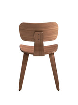Set Of 2 Walnut Finish Synthetic Wood Side Chairs - Omega Lifestyles