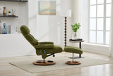 Soft Chenille Recliner Chair With Ottoman And Massage - Omega Lifestyles
