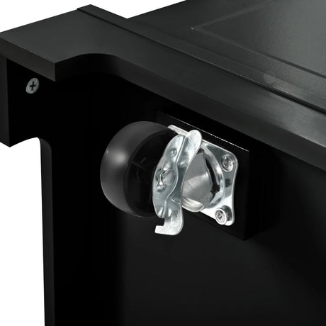 Fluted Rubber Wood Kitchen Island With Trash Can Cabinet - Omega Lifestyles