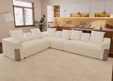 Oversized Modular Sectional Sofa With Chenille Fabric Cushions - Omega Lifestyles