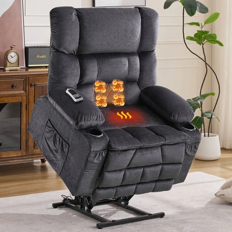 Dual Motor Power Lift Recliner Chair With Heat Massage - Omega Lifestyles