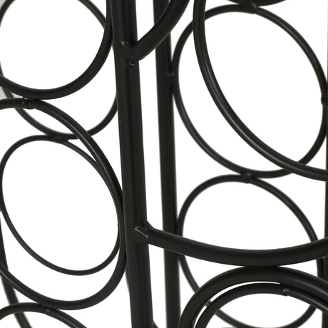 Modern Industrial Black Metal Cactus Tabletop Wine Rack - Omega Lifestyles