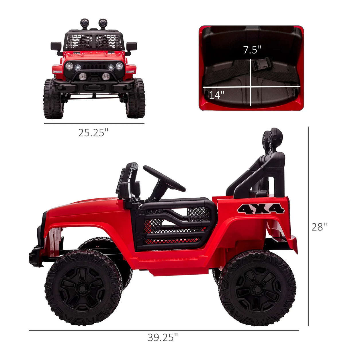Electric 12V Kids Ride On Truck With Remote Control - Omega Lifestyles