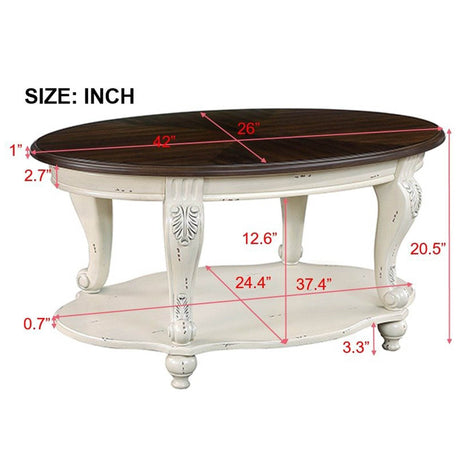 3-Piece American Style Solid Wood Coffee Table Set - Sleep Galleria