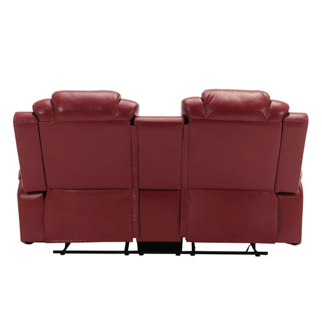 Manual Recliner Chair With Storage Cup Holders LED - Omega Lifestyles