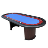Modern 96-Inch Wood Poker Table With Cup Holders - Omega Lifestyles