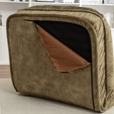 Adjustable Velvet Upholstered Floor Sofa With Massage Pillow - Omega Lifestyles