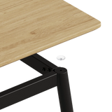 Modern Minimalist Wood Grain Dining Table Chair Set - Omega Lifestyles