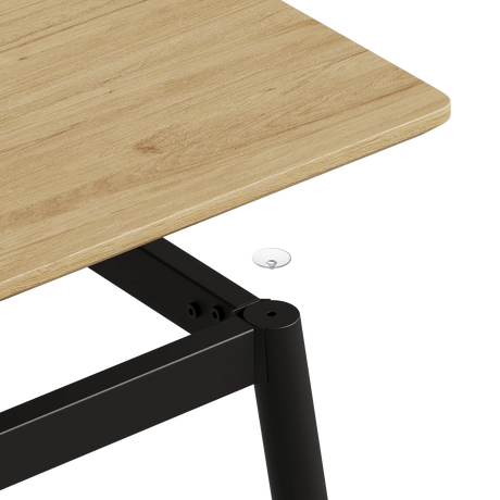 Modern Minimalist Wood Grain Dining Table Chair Set - Omega Lifestyles