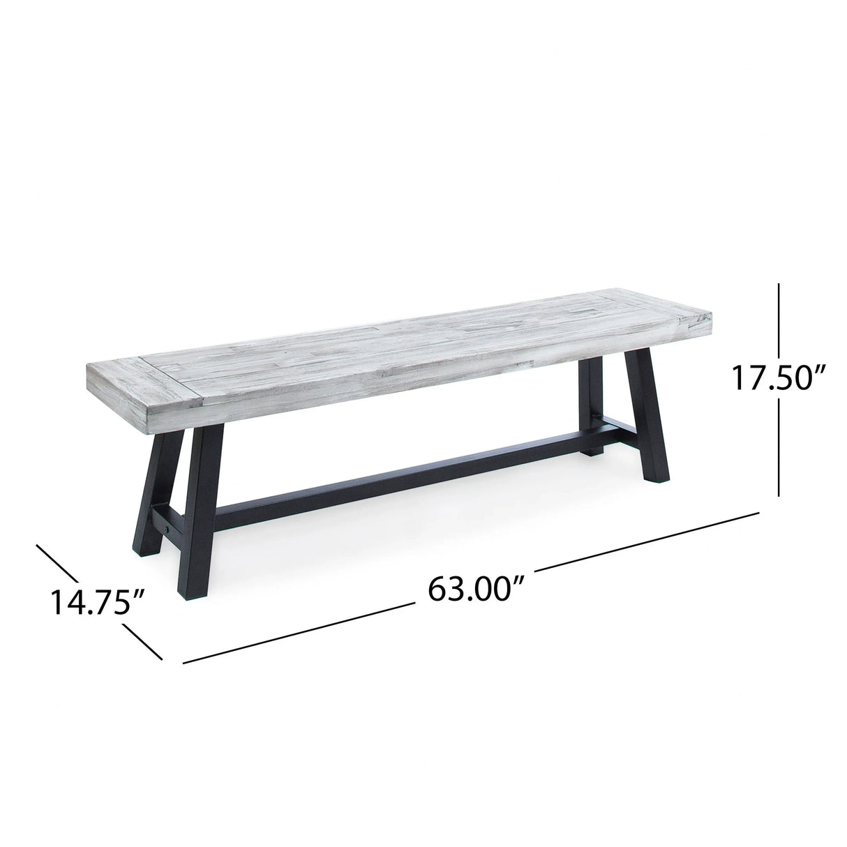 Outdoor Acacia Wood Slat Panel Weather Resistant Bench - Omega Lifestyles