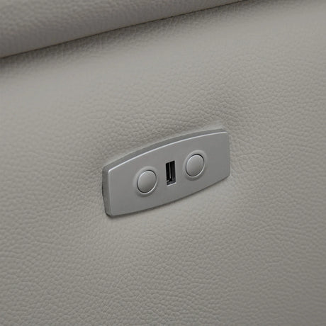 Electric Control Genuine Leather Wall-Hugger Reclining Sofa - Omega Lifestyles