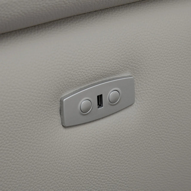 Electric Control Genuine Leather Wall-Hugger Reclining Sofa - Omega Lifestyles