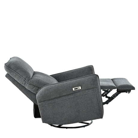 Power Swivel Rocker Recliner Chair With USB Ports - Omega Lifestyles