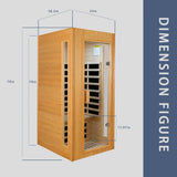 Hemlock One-Person Far Infrared Indoor Sauna Room - Omega Lifestyles