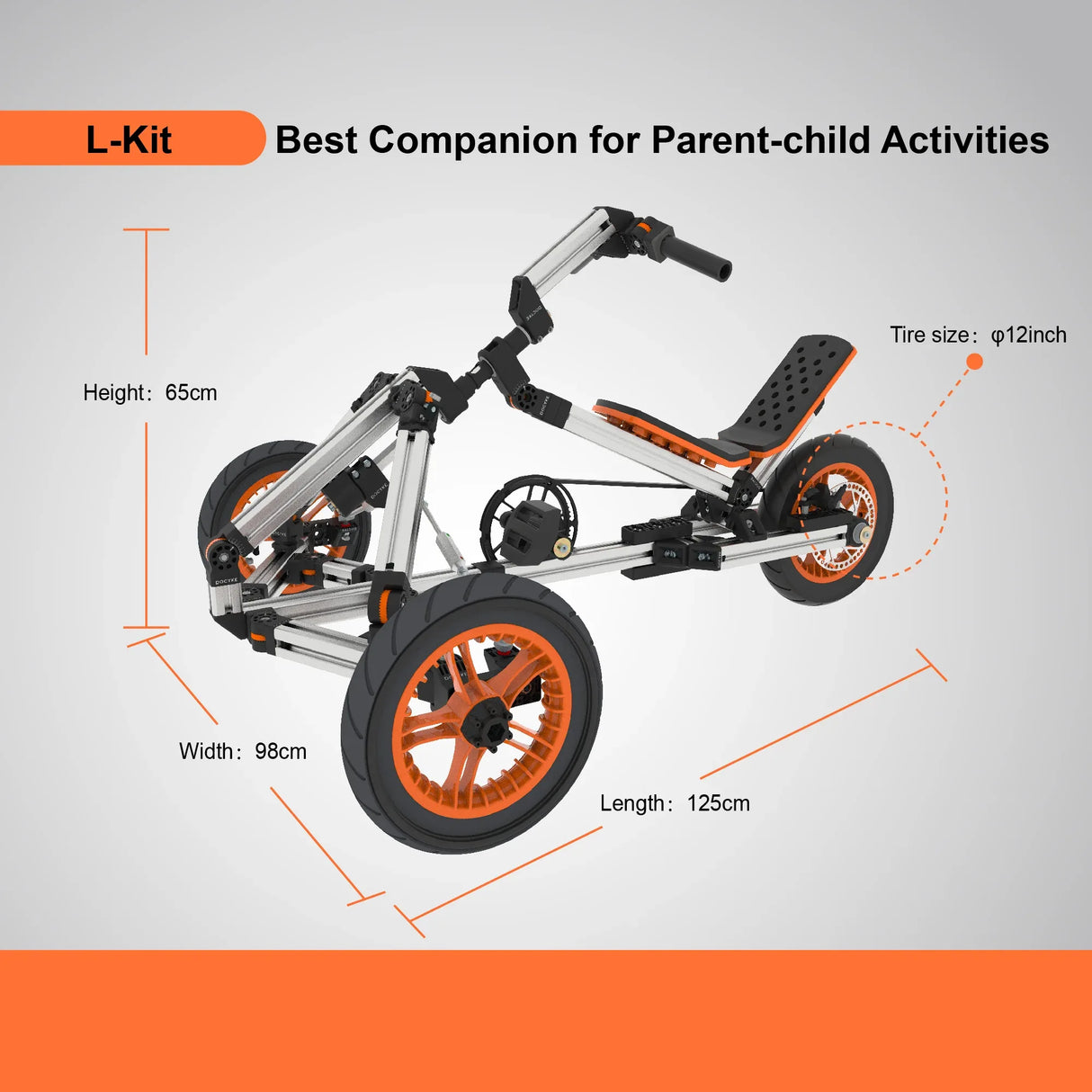 Buildable Kids Aluminum Go Kart Kit With Modular Design - Omega Lifestyles