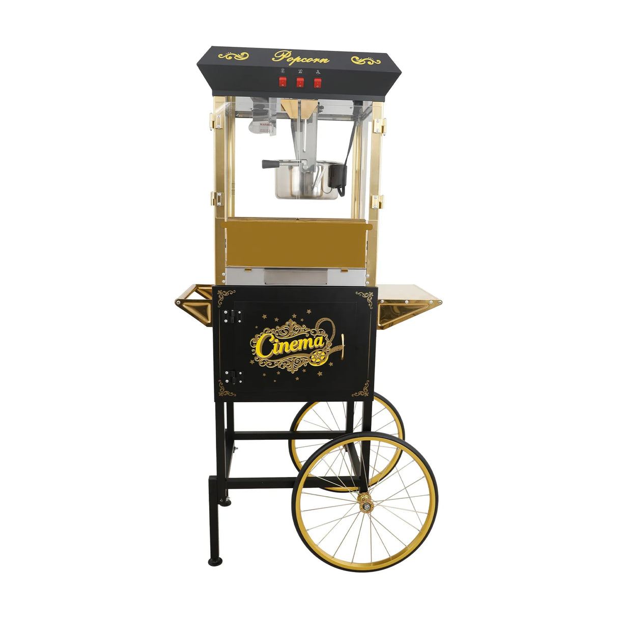 Commercial 16OZ Stainless Steel Popcorn Machine With Cart - Omega Lifestyles