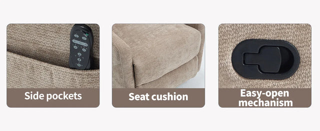 Heat Massage Swivel Rocking Recliner Chair With Lumbar Heat - Omega Lifestyles