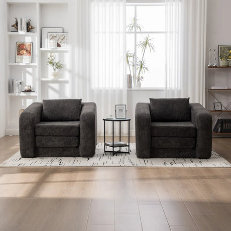 Convertible Chenille Sofa Bed Sleeper With Pillow - Omega Lifestyles