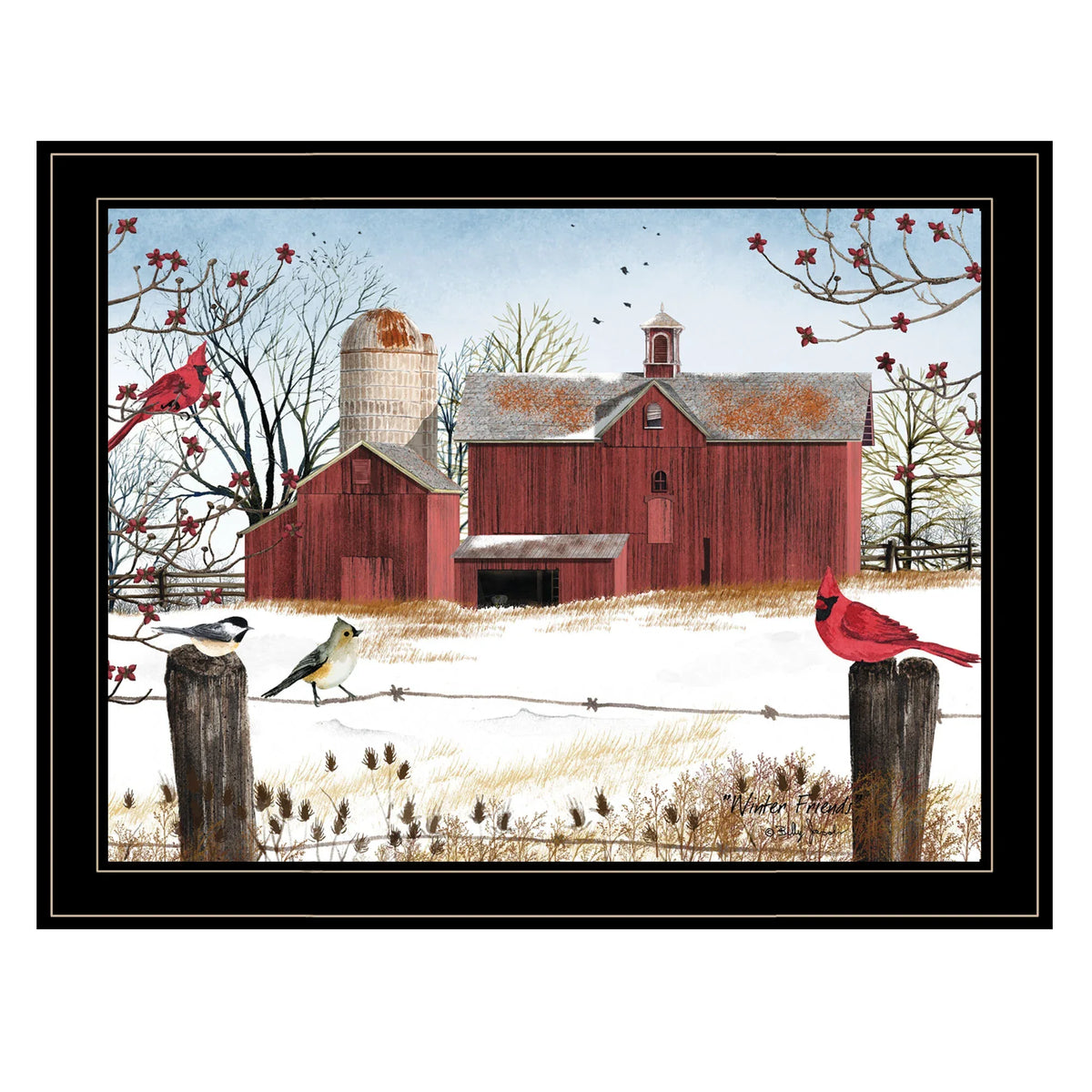 Winter Friends Multicolor Ready To Hang Framed Print - Omega Lifestyles