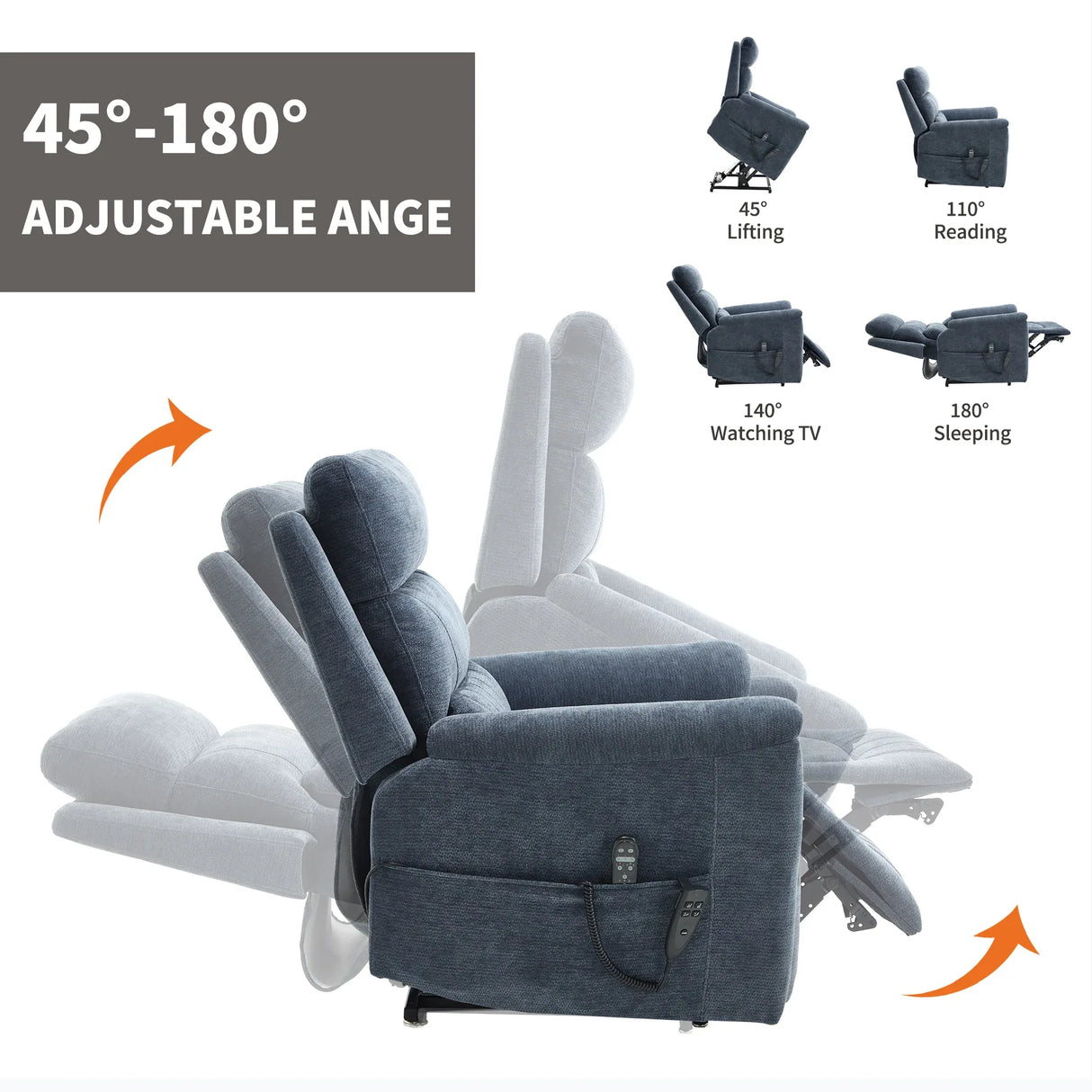 Dual Motor Power Lift Recliner Chair With Massage Heat - Omega Lifestyles