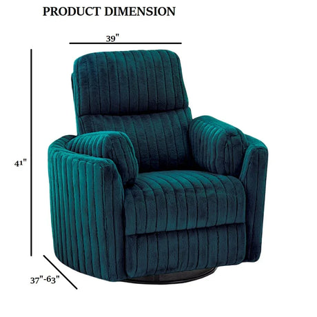 Power Recliner Glider Swivel Chair With Pillow Fill - Omega Lifestyles