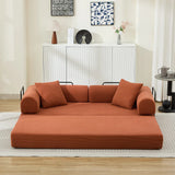 Corduroy Folding Sofa Bed With Foam Mattress And Pillows - Omega Lifestyles