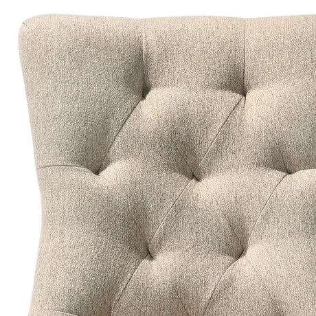 Beige Fabric Upholstered Side Chair Set of 2 - Omega Lifestyles