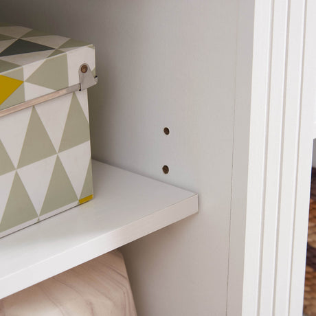 White MDF Adjustable Shelf Media Console Cabinet - Sleep Galleria