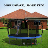 12-Foot Pumpkin Style Kids Trampoline With Safety Net - Omega Lifestyles
