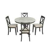 5-Piece Solid Wood Dining Table and Chairs Set - Omega Lifestyles