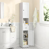 71-Inch Tall Narrow Metal Bathroom Storage Cabinet