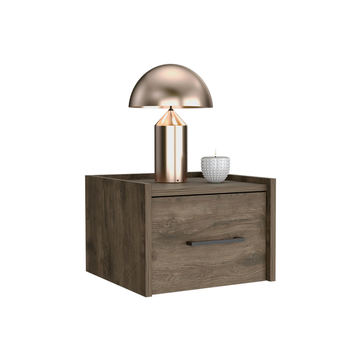 Wall-Mounted Floating Nightstand With Sleek Single Drawer - Omega Lifestyles