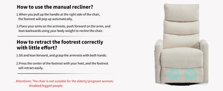 Heat Massage Recliner Chair With Swivel Rocking - Omega Lifestyles