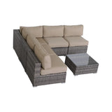 4-Piece Outdoor Wicker Patio Set With Premium Cushions - Omega Lifestyles