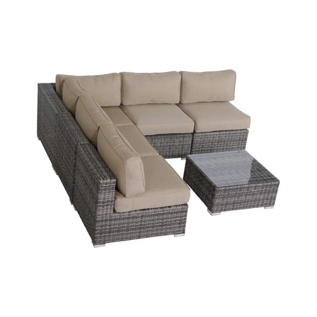 4-Piece Outdoor Wicker Patio Set With Premium Cushions - Omega Lifestyles