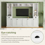 Minimalist White Particle Board Adjustable Height TV Stand - Omega Lifestyles