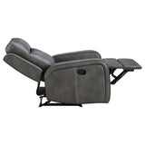 Grey Upholstered Plush Foam Recliner Chair - Omega Lifestyles