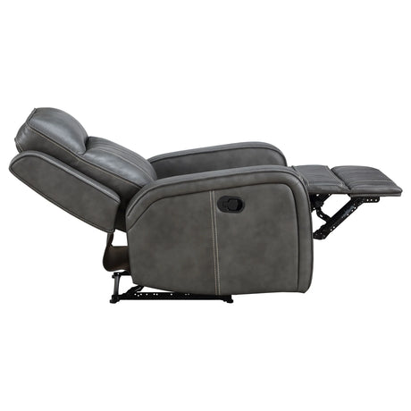 Grey Upholstered Plush Foam Recliner Chair - Omega Lifestyles