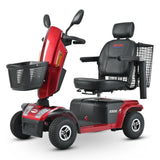 Heavy Duty Red Mobility Scooter With Luxury Seat - Omega Lifestyles